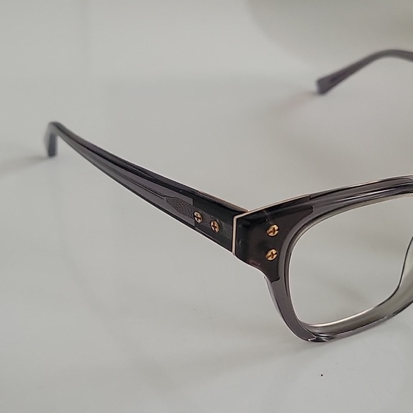 Kate Young for Tura - dark Grey crystal acetate eyeglasses - Picture 5 of 11